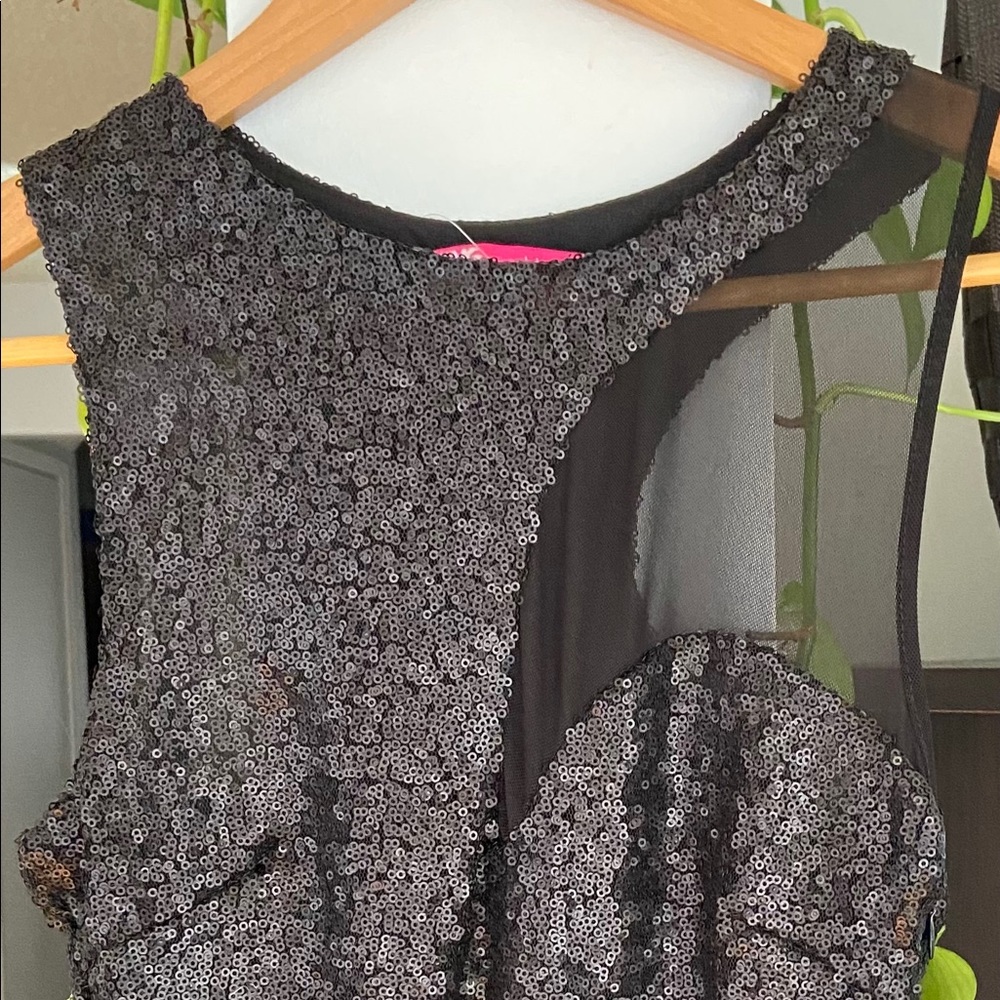 Black sequins maxi dress